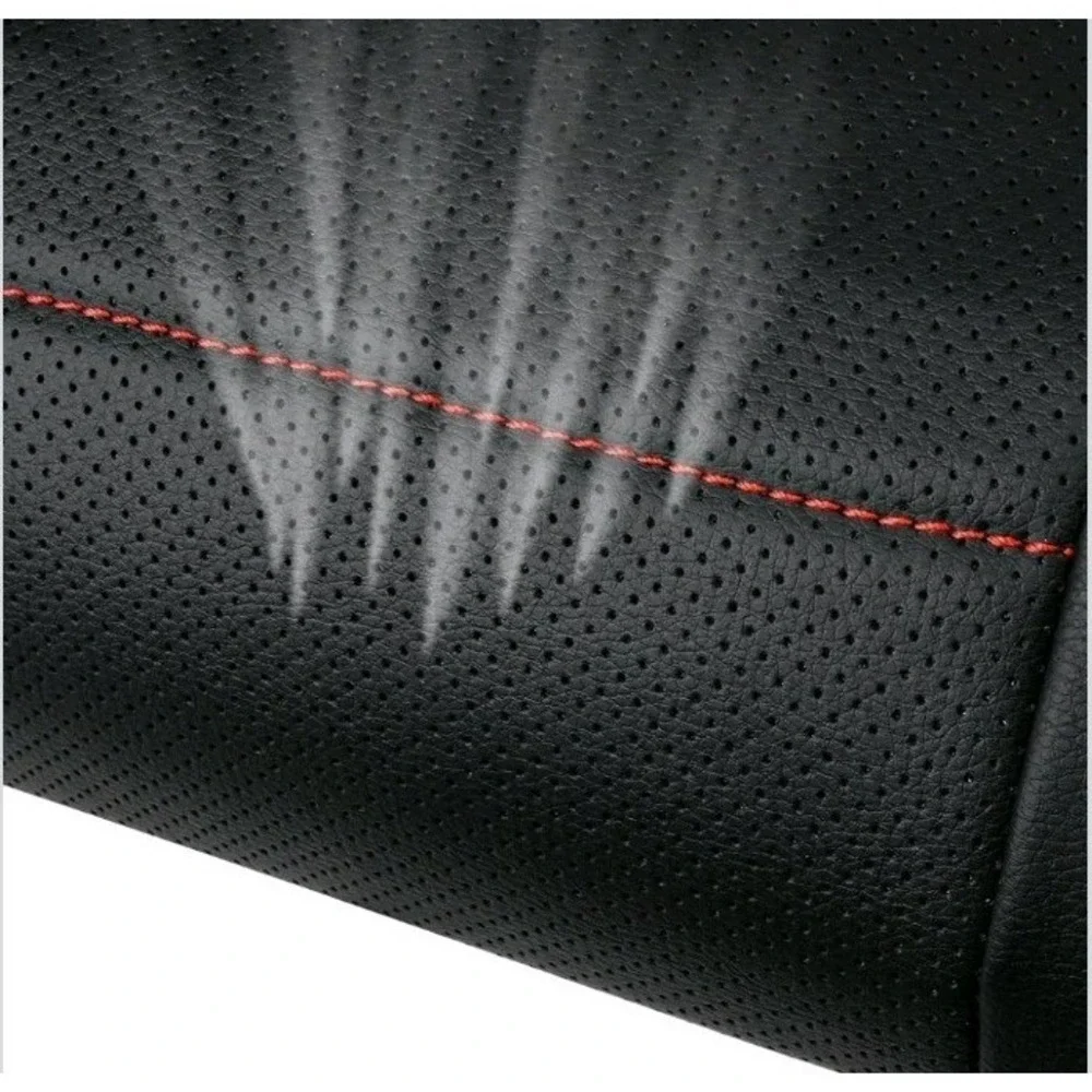 CAR PASS Universal FIT Piping Leather‎ Car Seat Cover, for SUV's Red Black